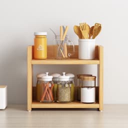 Kệ gia vị để bàn nhà bếp chất liệu gỗ MDF chống ẩm mốc LUX07 2