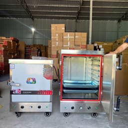 "Tủ nấu cơm công nghiệp 6 khay, hấp nhanh xúc xích, giò chả, lạp xưởng hiệu quả" 8