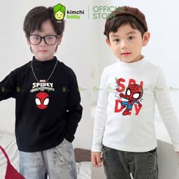 [10-29KG] Áo giữ nhiệt bé trai cao cấp KIMCHIBABY cổ cao 3p DÀY MỊN SIÊU ẤM dài tay cho bé mặc thu đông ACL601 4