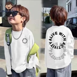 Áo Thun Dài Tay Bé Trai Shin Cậu Bé Bút Chì Họa Tiết Hoạt Hình Đáng Yêu Streetwear Form Rộng Cá Tính Cotton Shop Đậu Đậu 3