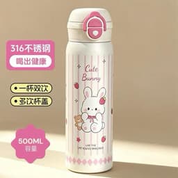 Bình Giữ Nhiệt 316L Cao Cấp 500ml Inox 316 An Toàn Chống Gỉ Sét 3 Cách Uống Tiện Lợi Có Dây Rơm VOICON-[CU22] 9