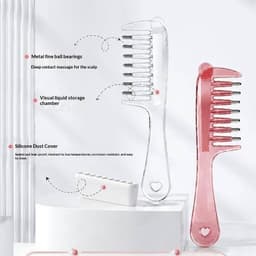 [LTIOMJ] Lược Massage Da Đầu Có Khoang Chứa Tinh Chất - Lược Chải Đầu Kích Thích Mọc Tóc Chăm Sóc Da Đầu 5