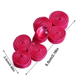 Nút Tàu VÂN MÂY TAM XOẮN Cổ Trang Phụ Kiện Thêu Tay May Áo Sườn Xám Trung Hoa Hán Phục 9