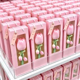 Búa Đấm Lưng Ngải Cứu Hình Hoa Tulip, Búa Massage Vai Gáy Lưng Thư Giãn, Hộp Quà Tặng Mẹ Cô Giáo Người Thân_TH 3