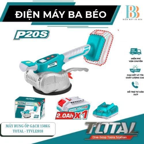 Máy rung ốp lát gạch 150KG dùng pin 20V Total TTVLI2010