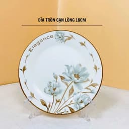 Bán Lẻ Món Sản Phẩm Bát đĩa họa tiết Hoa Mộc Hương ,Chất Liệu Gốm Sứ Bát Tràng , Tô Chén Đĩa Sứ Ăn Cơm Gia Đình 3