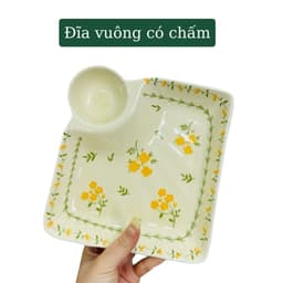 Bộ Bát Đĩa Gốm Sứ Họa Tiết Hoa Cúc Vàng - Hàng Loại 1 - Tượng Trưng cho sự trường thọ, phú quý và may mắn 6
