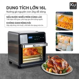 Nồi Chiên Không Dầu Kết Hợp Hấp KU Küchen PCL2228 16L Chính Hãng Đa Năng Bảo Hành 24 Tháng 5