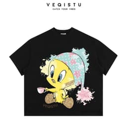 Áo Thun BOXY Local Brand VEQISTU "Vịt Cafe + Vịt Xù", Áo Thun Boxy Form Rộng Unisex 250Gsm  Cotton 3