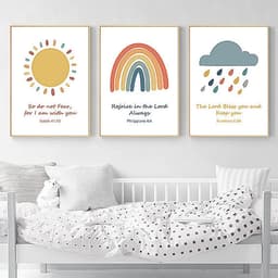 Bộ 3 Tranh Treo Tường Cho Bé Màu Sắc Sặc Sỡ Poster Cảm Hứng Tiếng Anh Trang Trí Góc Đọc Sách Phòng Học Tại Nhà 3
