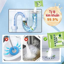(Combo 10 Gói) Thông Cống Bọt Bong Bóng Sinh Học - Ngăn Ngừa Tắc Nghẽn, Khử Mùi Hôi, Phù Hợp Nhiều Loại Đường Ống 1995 4