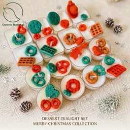 Set quà tặng 04 Nến Thơm Tealight Sáp sạch & Tinh dầu thiên nhiên nguyên chất - Nhiều mẫu mã Opono Natural 4