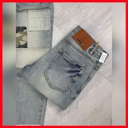 QUẦN JEAN NAM CỰC CHẤT,PHỐI NHIỀU HỌA TIẾT CÁ TÍNH,TẠO ĐIỂM NHẤN CHO OUTFIT THÊM NỔI BẬT QJ-5097 VIC 8
