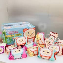 LOẠI XỊN Khăn ướt Thiên Phúc 120 tờ Hình Gấu An Toàn, Không Mùi, Không Kích Ứng Cho Bé Yêu. 7