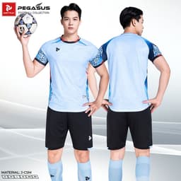 [Chính hãng JustPlay có in sau lưng] Quần áo bóng đá,đồ đá banh Pegasus màu xanh YA Chất vải CSM cao cấp 3