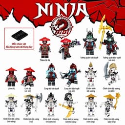 [IN LƯNG]Mô Hình Nhân Vật Ninjago Lính Đá,Lính Xương-Minifigures Ninjago Pilot,season 2 1