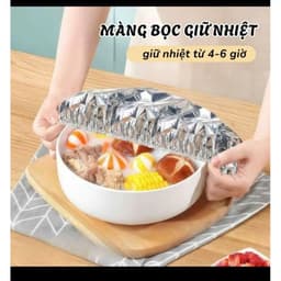 Tấm Nhôm Cách Nhiệt Bọc Thực Phẩm Vỏ Nhựa Cấp Thực Phẩm Giữ Nhiệt Bàn Ăn TTA11 Co Giãn Đàn Hồi Chống Dầu Dễ Giặt 8