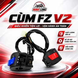 Cùm fz v2 loại 1 cho xe máy xe điện, cụm công tắc FZ gắn ghi đông đa chức năng 1