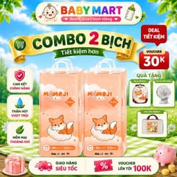 [Quà Đặc biệt ] COMBO 2 bịch Tã/Bỉm dán/ Quần MOMOJI Extra Soft cao  cấp mỏng mềm siêu thấm hút, đủ size. 2
