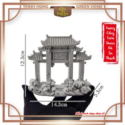 Tượng cổng tam quan đá sa thạch ST.PVN2685 - Tượng deco, trang trí tiểu cảnh, bán cạn, terrarium 3