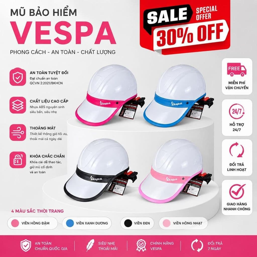 [ĐẠT CHUẨN AN TOÀN] Mũ bảo hiểm luoi trai nam nữ chất liệu nhựa ABS, khoét lỗ, freesize 52-59cm