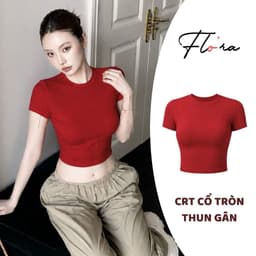 ( Free size 28 - 48kg ) Áo CROPTOP TAY NGẮN CỔ TRÒN TRƠN Thun Gân CR66, Áo Thun Ôm Body Kiểu Basic 4