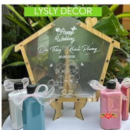 Tranh Rót Cát ngày cưới cá nhân hóa tên cô dâu chú rể kèm cát đẹp 9