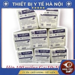 [Hộp 100 Miếng] Gạc Y Tế Phẫu Thuật Đắp Mặt Nạ An Lành 10cmx10cmx 6 Lớp 6