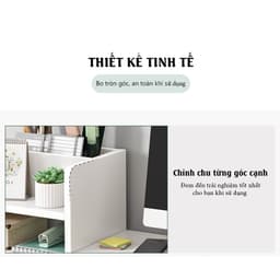 Kệ màn hình máy tính kết hợp giá sách sắp xếp gọn gàng bàn làm việc thương hiệu LUX09 6