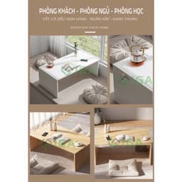 Bàn học ngồi bệt có thể kết hợp làm bàn trang điểm và bàn ăn Lux03 6