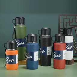 Bình giữ nhiệt BOSS nhám inox 316 – 4 lớp giữ nóng lạnh 8-12h,600ML-800ML-1000ML, nắp kèm cốc tiện lợi,VOICON-[LA88] 7