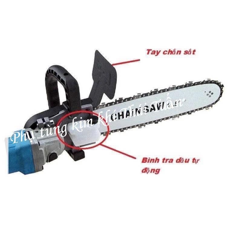 Bộ Chuyển Đổi cưa xích gắn máy mài cầm tay tra dầu tự động, luoi cưa xích, bộ lam xích gia tốt