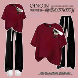 [ MỞ BÁN GIẢM 60% ] sét bộ đồ quần dài dây to đen+ mix áo phông form rộng NƠ DÚM thêu -thu009 2