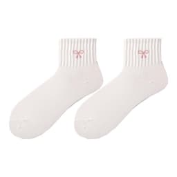 Combo 5-10 Đôi Tất Trắng Nữ In Hình Thỏ Cool Tim Hồng Dễ Thương 5