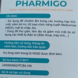 Miếng Chườm Mắt Pharmigo - Chườm Ấm Mắt, Thư Giãn Mắt, Giảm Mỏi Mắt, Chống Khô Mắt, Tắc Mi, Chắp Lẹo < BUN BUN SHOP 4
