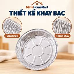 Combo 50 Khay Bạc Nồi Chiên Không Dầu 22cm MimiHomeMart - Khay Nướng Chịu Nhiệt, Tái Sử Dụng 8