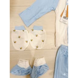 Set 5 Món Đồ Dài Áo Cài Chéo Sơ Sinh cao cấp LittleBee - Cho Bé Trai, Bé Gái (Từ 0-3M) 6