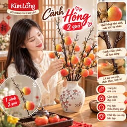 Cành Hồng Nhân Tạo Tết: Trang Trí Phòng Khách Rực Rỡ Với Hoa Giả Bình Hoa Đẹp Ngày Tết 6