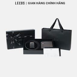 [4-25/9 TẶNG QUÀ TRUNG THU 599K] Hộp Quà Tặng Ví Dây Lưng LECOS LQ4 Đồng Bộ Đóng Hộp Cứng 2