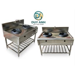 Bếp gas 2 họng công nghiệp 1200x750x800mm - Inox 304 bền đẹp, chất lượng cao từ Công Ty 3