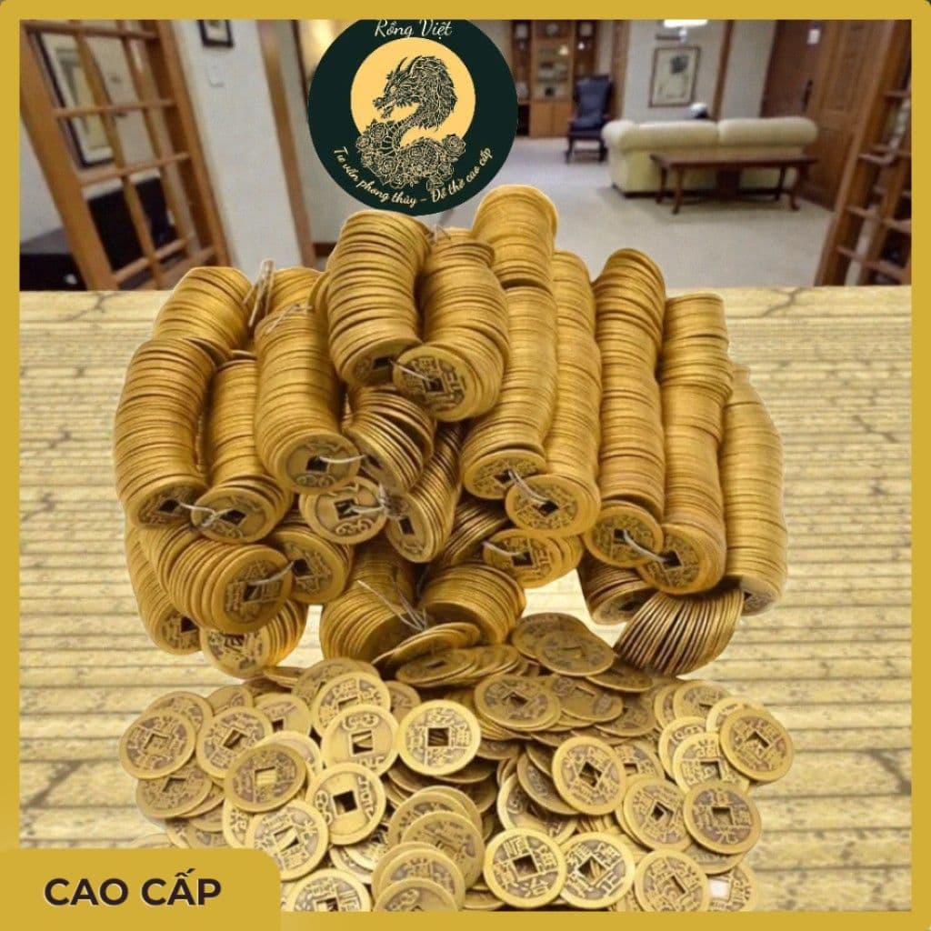 Đồng xu cổ âm dương RỒNG VIỆT - Xu gieo quẻ mang cát tường, thu hút tài lộc, thần tài.