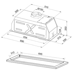 Máy hút mùi âm tủ toàn phần màu đen 70cm GrandX GX H70F79G | HÀNG CHÍNH HÃNG 7