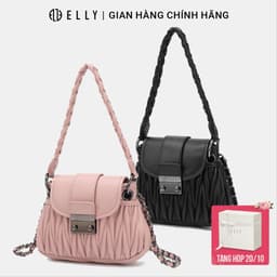 [Tặng hộp 20.10] Túi xách nữ da thật ELLY ET177 túi xách tay đeo vai đeo chéo cao cấp chính hãng 1