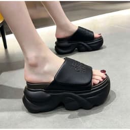 DÉP BM QUAI DA QUAI NGANG IN SỐ CAO 9CM CAO CẤP, XINH XINH N09 1