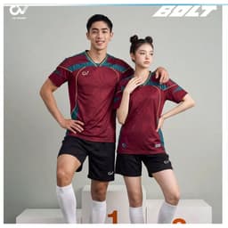 [Chính hãng CV Sport] [Nhận in tên số theo yêu cầu] Quần Áo Bóng Đá CV Bolt Đỏ đô vải C-Airmaxx siêu nhẹ Cao Cấp 7