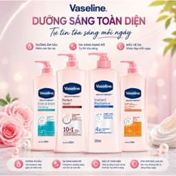 Sữa Dưỡng Thể Chống Nắng Sáng Da Tức Thì Vaseline Healthy Bright 10in1 & 4X 350ml-320ml 9