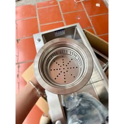 Chậu rửa bát 1 hố Keeper CR08-8245NE |  Inox 304 | Bản hố phụ to| Tặng kèm đầu vòi hút nước rửa chén 5