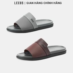 [4-25/9 TẶNG QUÀ TRUNG THU 599K] Dép Nam Quai Ngang LECOS LG59 Da Microfiber Đế Cao Su Chống Trượt Dạo Phố 2