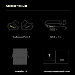 TANCHJIM BUNNY G Phiên bản Tai nghe nhét tai DMT 5 Ultra có Mic Type-C Tai nghe có dây cho điện thoại PC Game 5