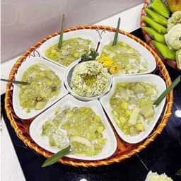 [GOCHY] Bộ Bát Đĩa Hoa Mai 5 Cánh Kèm Khay Mây 33CM Làm Mâm Cúng Bàn Thờ Thần Tài, Mâm Chè, Mâm Xôi Siêu xᶖnh, Ý Nghĩa 4